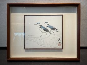 陈忠义 规格:27*24cm，镜框 陈忠义(1958年先后毕业于鲁迅美术学院、师从著名山水画家秦仲文、吴镜汀、著名花鸟画家王雪涛。