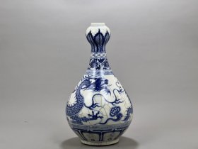 元青花龙纹蒜头瓶 古玩古董古瓷器老货收藏6