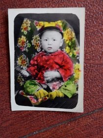 50~60年老照片，婴儿彩照一张，
