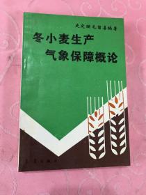 冬小麦生产气象保障概论  一版一印 仅800册