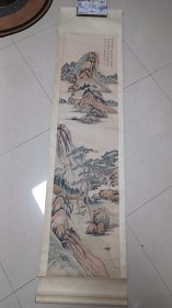 金城款山水画，大概四尺对开那么大，四平尺左右吧，约80年代所绘，裱功一流，画的也很OK。