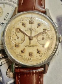 【古董二战计时表】古董瑞士IRNO钢表男士计时马机械表，古董收藏藏家至爱，搭载著名Landeron 148机芯