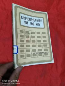 社会主义制度经济矛盾的实质.表现.解决（当代经济比较研究丛书）