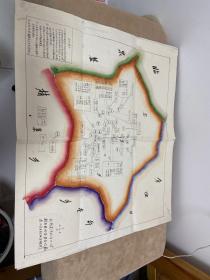 1950年阜阳县 手绘地图.