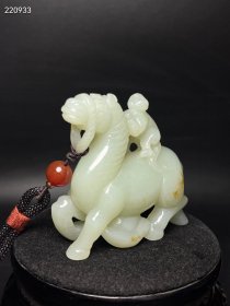 珍藏清代和田玉马上封侯