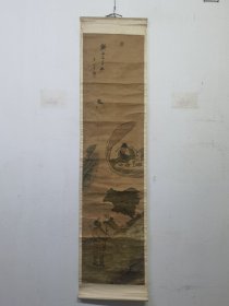 李景山（1875-？）宁波人，寓上海，以卖画为生。工花鸟、山水，有个人天宛平人。光风格。参考《四明书画家传》。尺寸130X33?