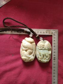 玉雕挂件二件