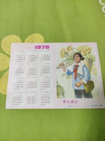 黑龙江红小兵赠 1975年历