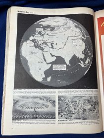 1945年12月美国生活杂志，主要介绍美国驻华大使，美国观察组成员赫尔利来延安，在惠特塞纪念堂前留影，并陪同参加重庆谈判，重庆谈判失败后中国的局势；二战日本投降后，日本天皇第一次出席国会，就惩处战犯问题进行表态。