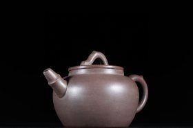 圆执紫砂壶紫砂紫砂壶款识：邵旭茂 清代高 10.2×17.3cm