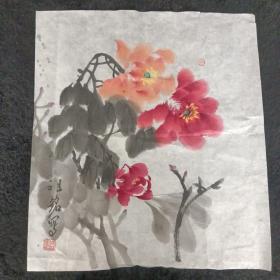 王祖明水墨画一幅50*44cm【花】