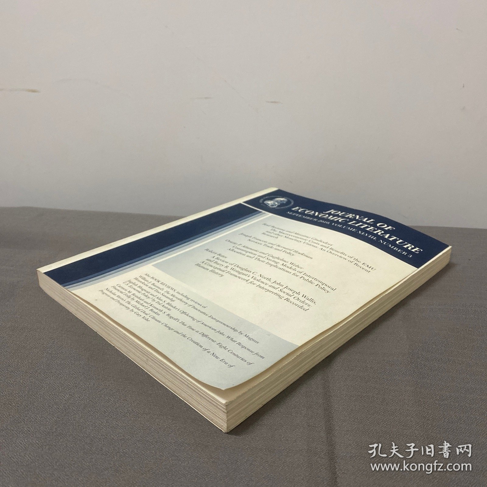 JOURNAL OF ECONOMIC LITERATURE 经济文学报 2010年9月 第四十八卷 第3期（全英文版）