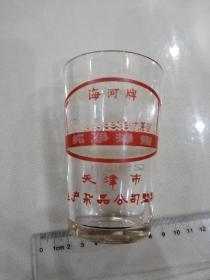 八十年代，天津海河牌纯净蜂蜜玻璃杯，品相佳，天津市土产杂品公司监制，怀旧陈设摆设收藏