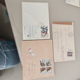 捷克斯洛伐克实寄封3枚，有一枚早期，本店邮品满25元包邮。本店还在孔网开“韶州邮社”，