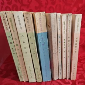 数理化自学丛书 10册合售（全17册，缺7册物理第二四册、化学第一二三册、三角、立体几何、）