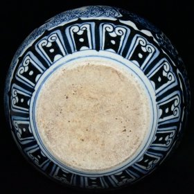 明宣德赏赐郑和青花人物故事天球瓶一对【43.5×34cm】