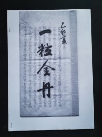 【复印件】一粒金丹。