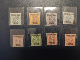 魏玛共和国 1920 公务邮票 原符腾堡州发行公务邮票加盖“德意志帝国” 无贴新票 背胶很好