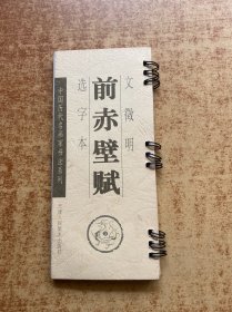 前赤壁赋:选字本