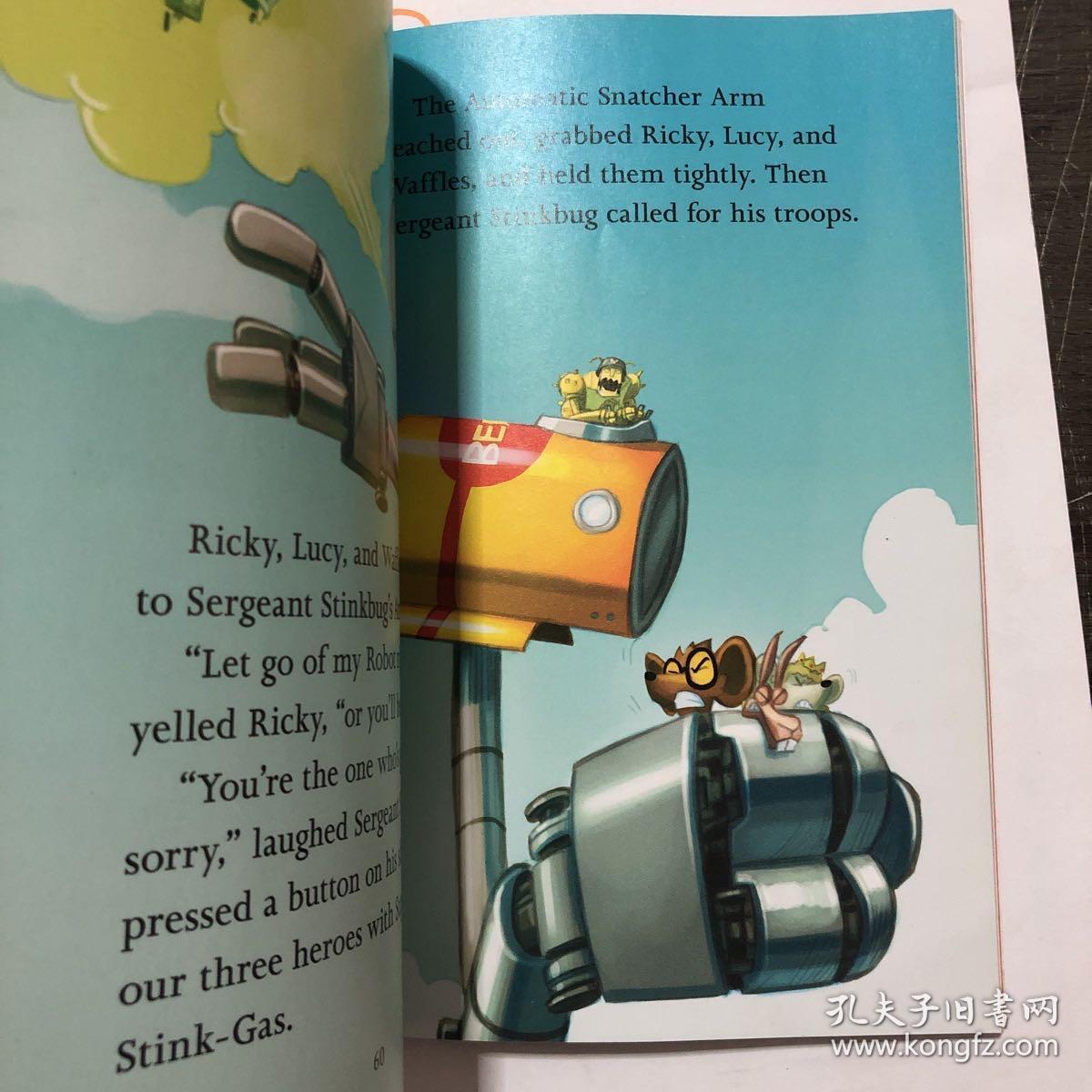 英文原版 Ricky Ricotta's Mighty Robot Vs. the Stupid Stinkbugs 儿童英语原版绘本