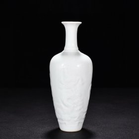 《精品放漏》康熙甜白釉瓶——清代瓷器收藏