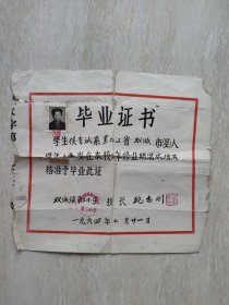 毕业证书（1964年）