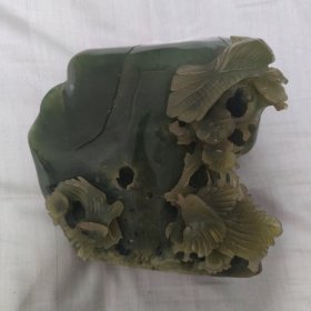极少见老岫玉雕件