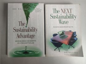 2册合售：The Sustainability Advantage、The Next Sustainability Wave（《可持续性的优势》（精装本）、《下一个可持续性浪潮》（平装本），鲍勃·威拉德签名签赠本，各带一张作者名片）