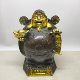 铜小胖元宝财神爷一个 重约2800克