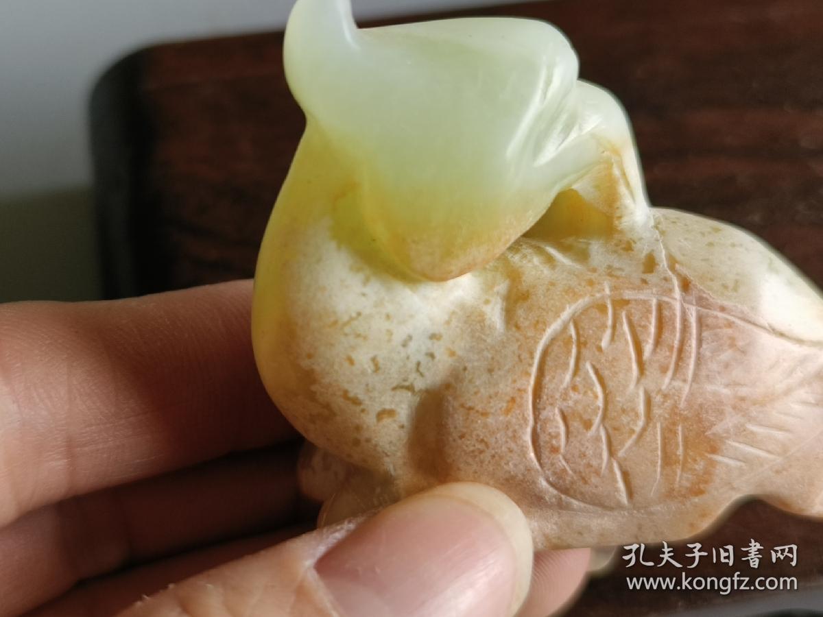 汉代和田玉鸟把件挂件