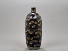 宋建窑玳瑁釉赏瓶 古玩古董古瓷器老货收藏