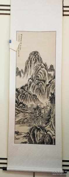 红岩山水画（ 116厘米x41厘米）