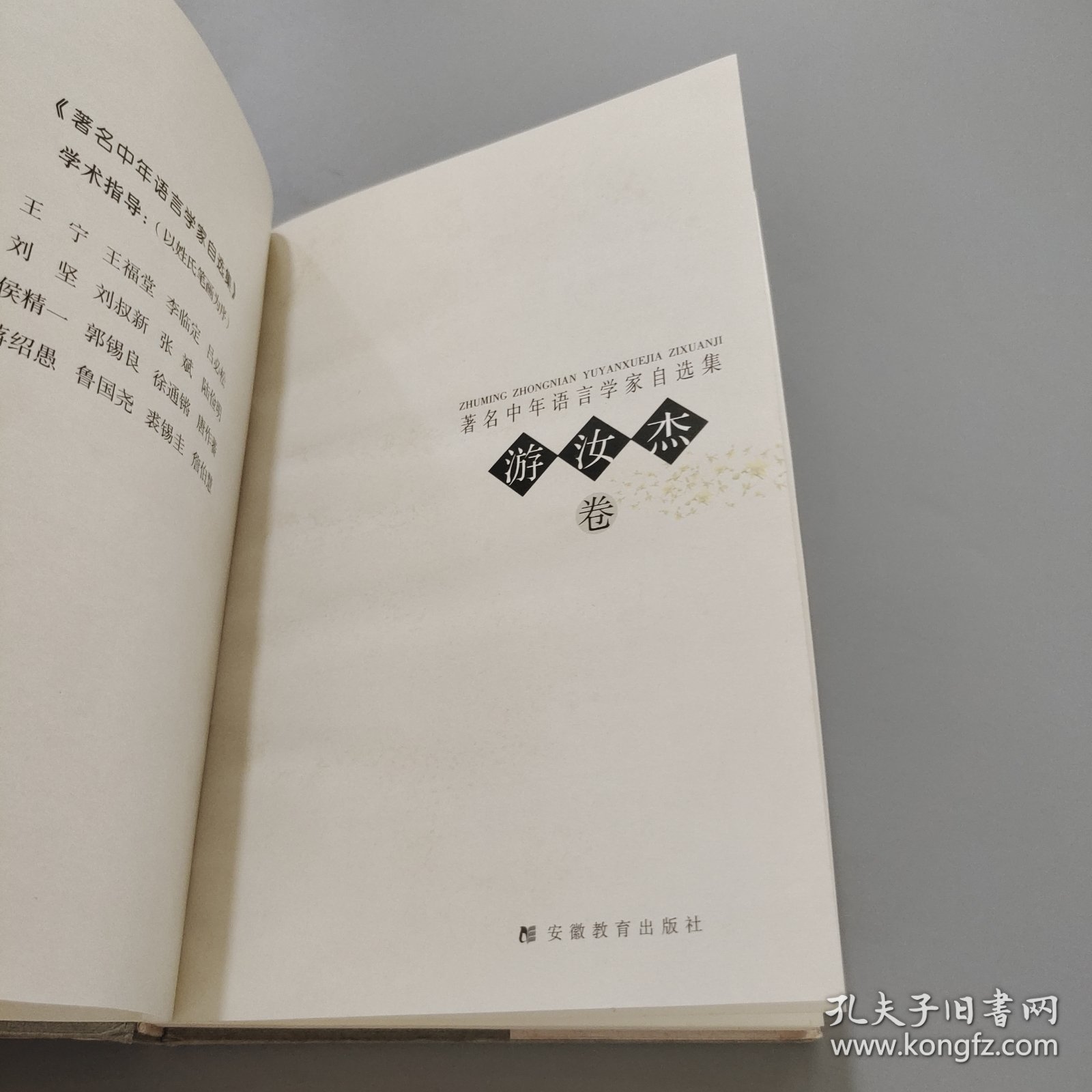 著名中年语言学家自选集.游汝杰卷