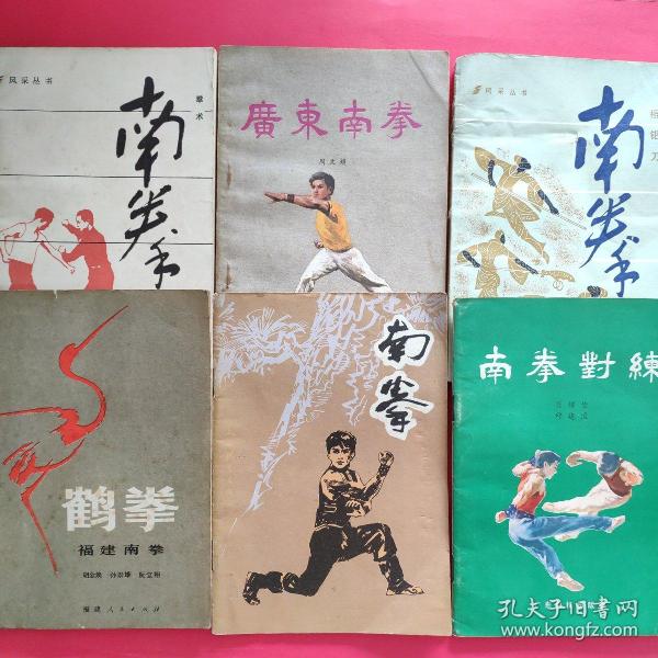 南拳系列：南拳棍钯刀、广东南拳、福建南拳（鹤拳）、南拳对练、南拳、南拳拳术【6本合售】