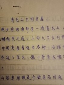 1990年由邳县燕子埠乡文史记者梁隆辉采写的文史资料《青龙山下的古墓》（作者亲笔，16开3页；详细介绍了这一汉代古墓的来龙去脉及出土文物情况，为宣传邳县悠久的历史和灿烂的文化再添佐证）