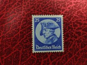 1933 第三帝国邮票 腓特烈大帝 帝国议会开幕纪念 原胶无贴 25芬妮高值 品相好