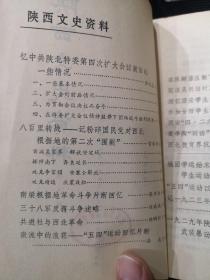 陕西文史资料【第九辑】忆中共陕北特委第四次扩大会议前后的一些情况{张达志}等内容