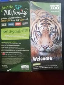 MELBOURNE ZOO澳大利亚墨尔本动物园导游图 2023年 16开折页 英文版