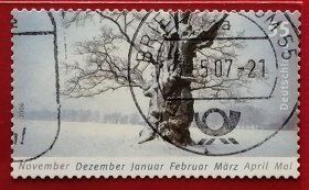 德国邮票 2006年 四季风光 冬天 4-4 大戳信销