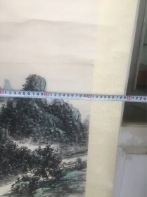 【保证手绘】黄宾虹，中国著名画家，《山水》，画面精致，结构清晰，镜心我们把此拍品标注“手绘工艺品”，不保真，有任何异议请先咨询。欢迎各位出价！