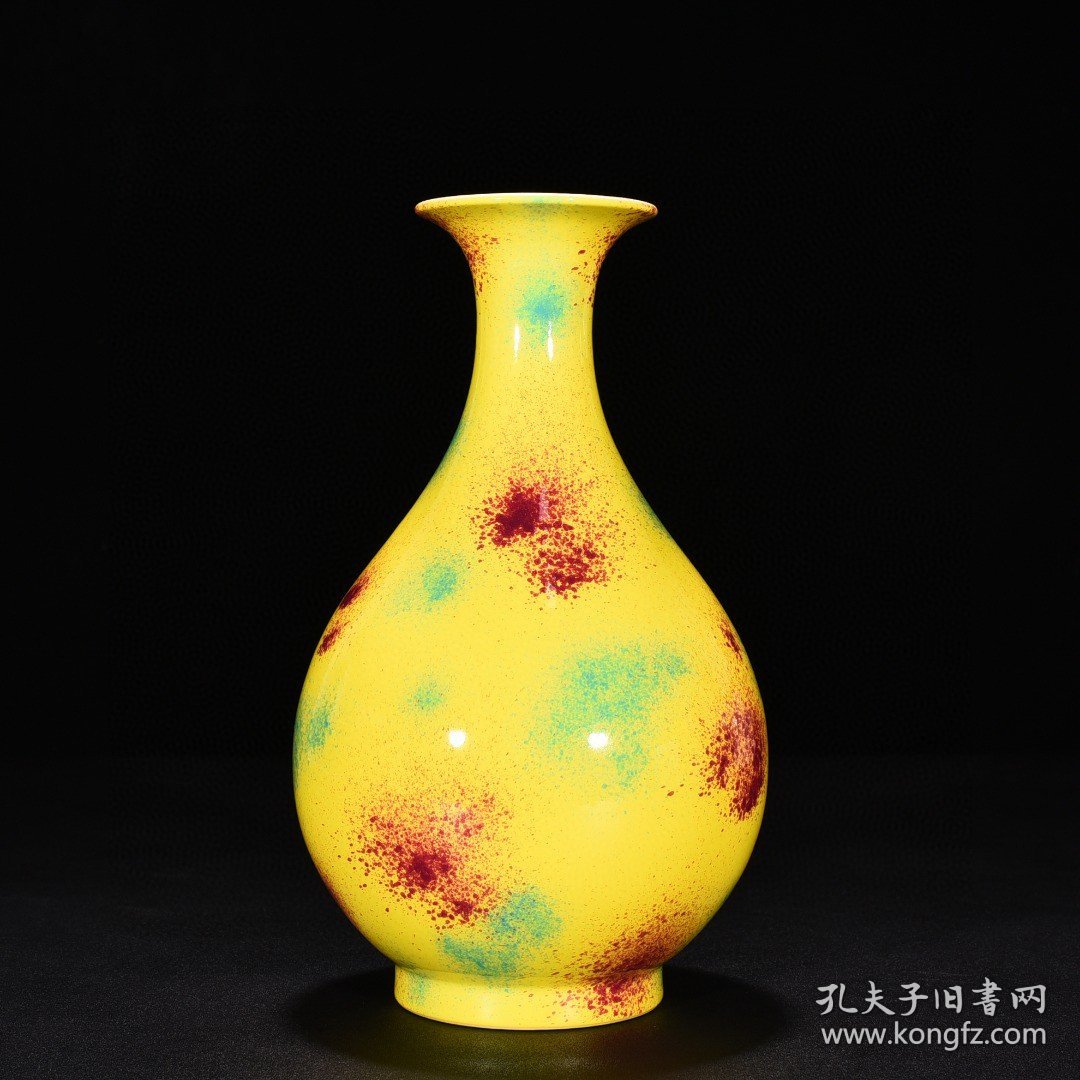 点击查看原图 清雍正桃花洞釉玉壶春瓶 高21厘米 宽12.5厘米