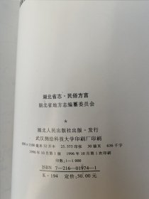 湖北省志.民俗方言