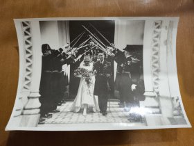 1928年香港圣约翰教堂西式婚礼黑白老照片