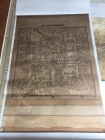 古地图1730-1735京师城内首善全图 法国藏本。纸本大小75*109.1厘米。宣纸原色仿真。微喷