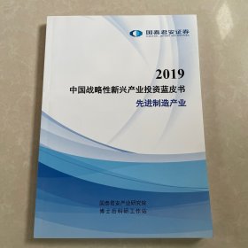2019中国战略性新兴产业投资蓝皮书：先进制造产业