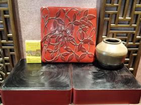 日本镰仓彫木质漆盒