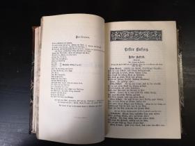 1908 Shakespeares Werke《莎士比亚作品集》，德语，4卷全。装帧精美，3/4真皮精装，三面书口漂亮大理石纹。品相极新。开本19cmx13cm