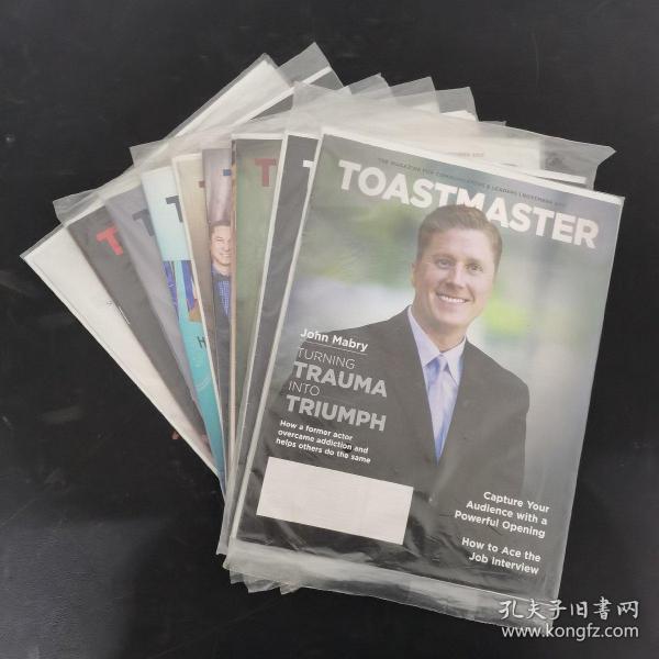 TOASTMASTER(绿洲管理员） 2017年 英文原版 may、April、june、july、August、October、September、November（4、5、6、7、8、9、10、11月）共9本合售 未拆塑封