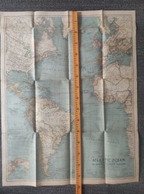 National Geographic国家地理杂志地图系列之1939年7月 Atlantic Ocean 大西洋地图