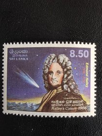 斯里兰卡邮票。哈雷彗星的发现者英国天文学家埃德蒙·哈雷。编号6087。本店经营全世界200个国家の新邮票，欢迎进店浏览、搜索、选购！